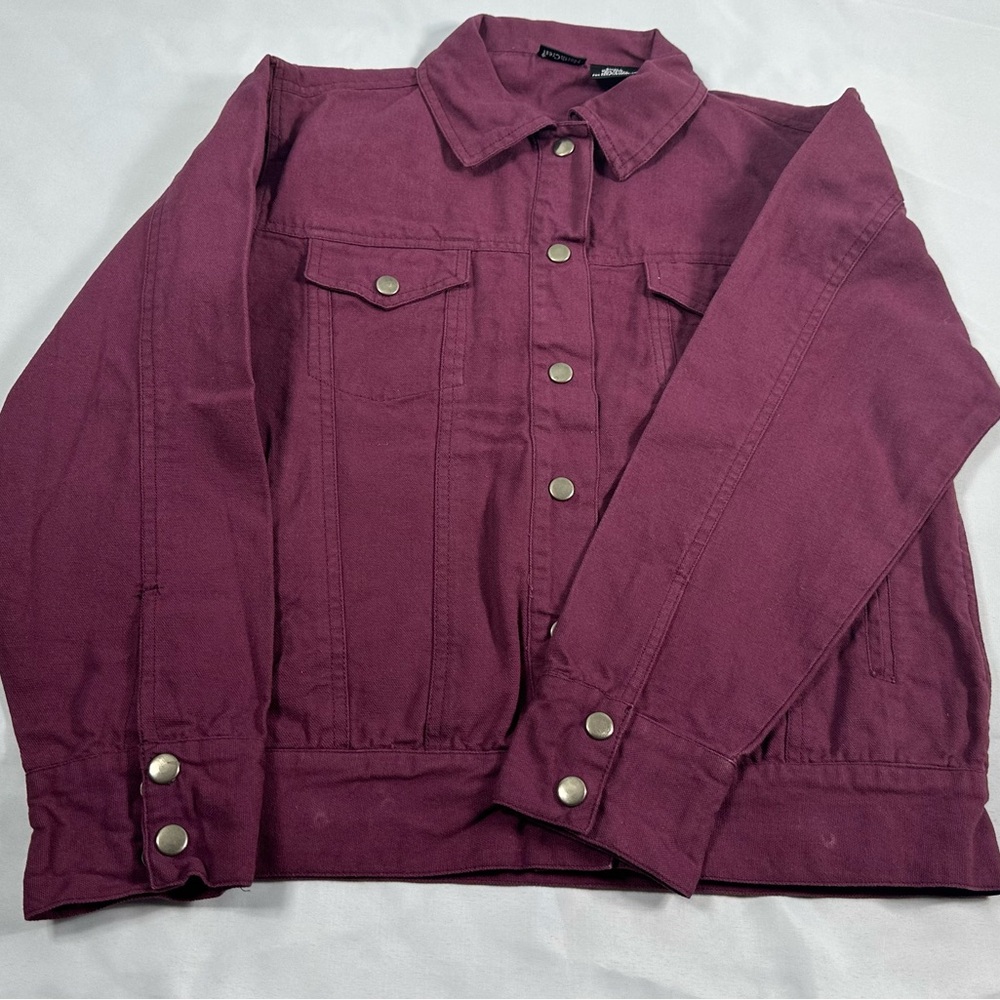 ⭐️5/25⭐️Northcrest Women's Dark Red Jean Jacket